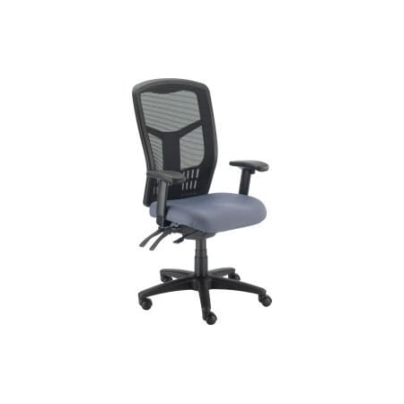 Interion    Mesh Office Chair With High Back   Adjustable Arms, Fabric, Gray